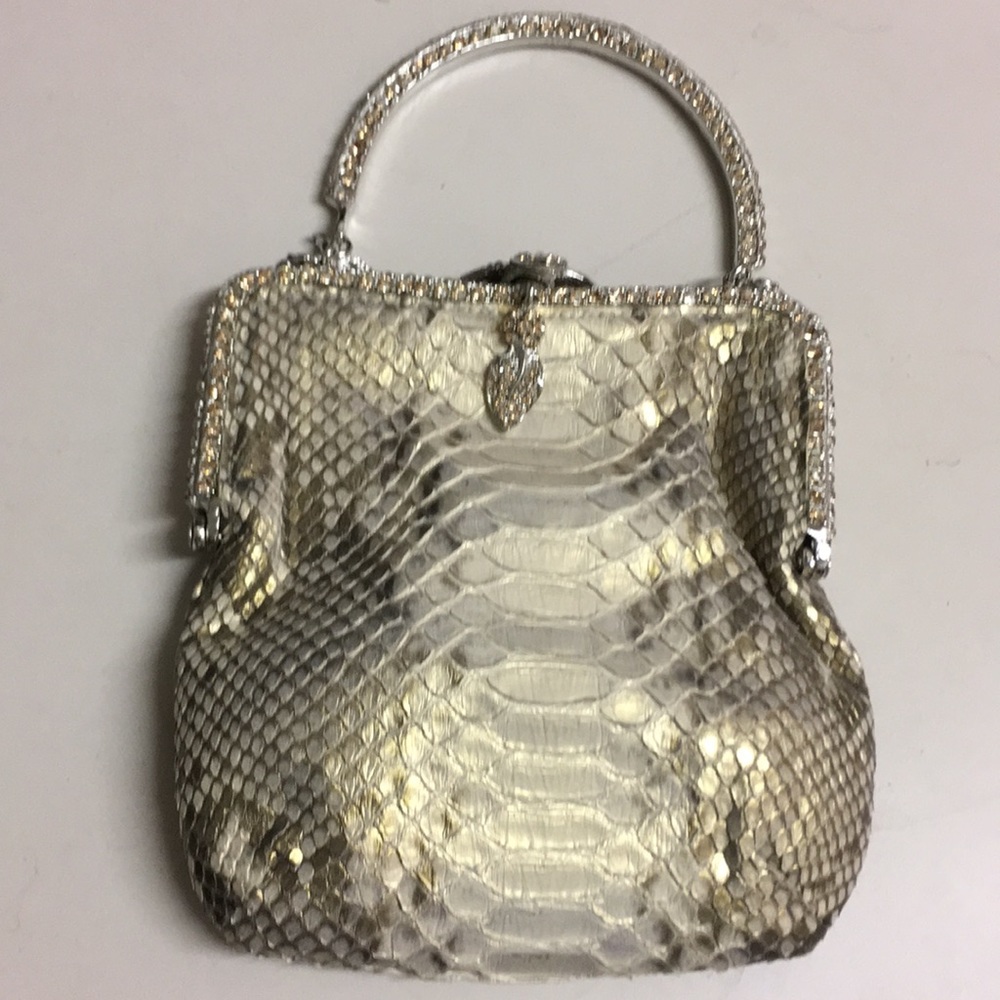 Handmade Clara Kasavina python evening bag